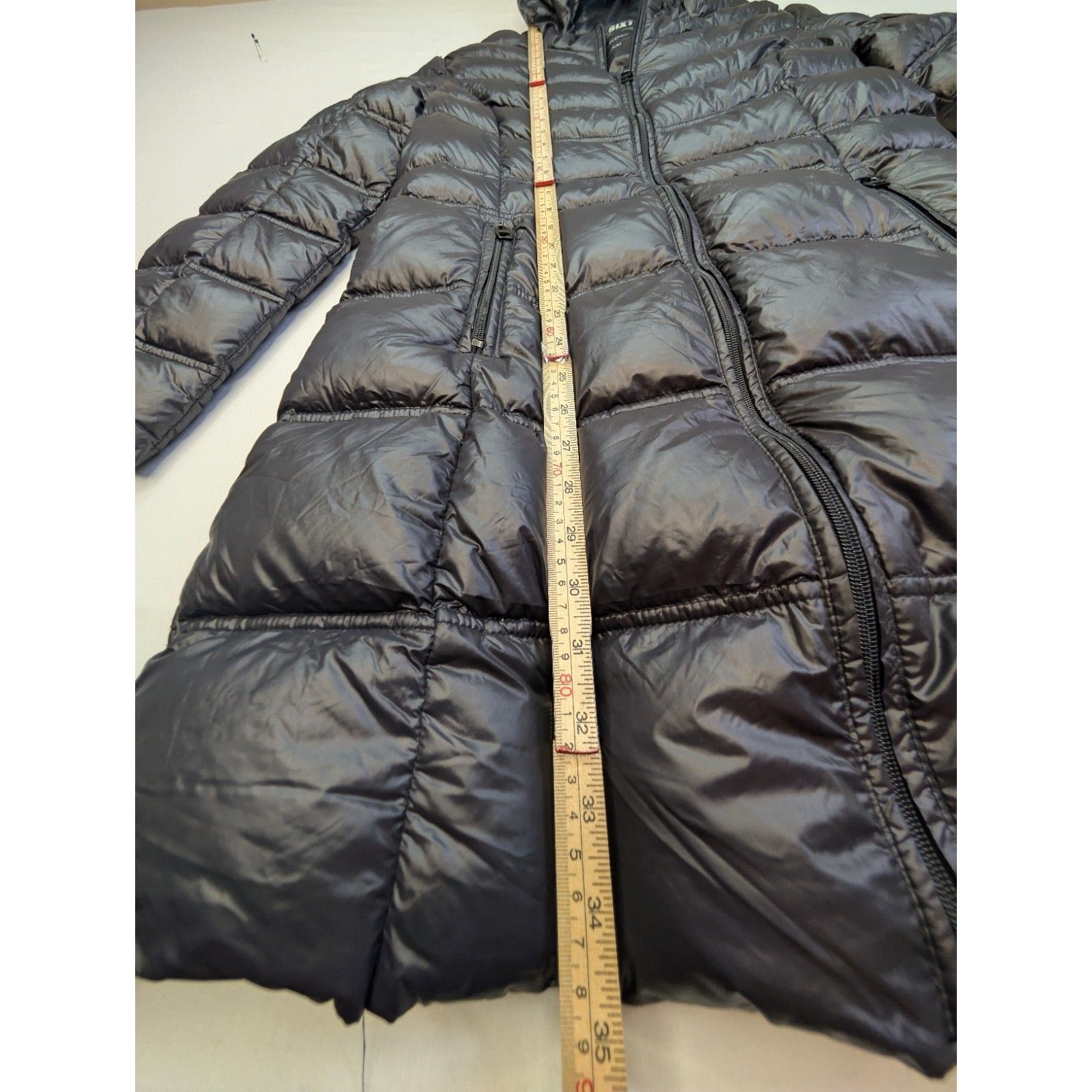 Miss Sixty Womens Ultra Lightweight Packable Down Puffer Jacket Long Hooded Sz M — image 6 of 8